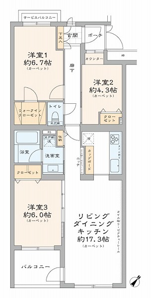 フェアロージュ代々木-間取り