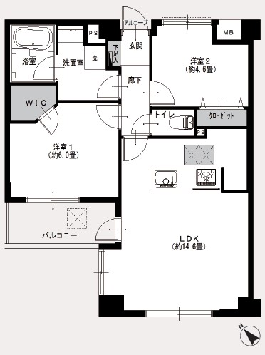松濤ホームズ-間取り