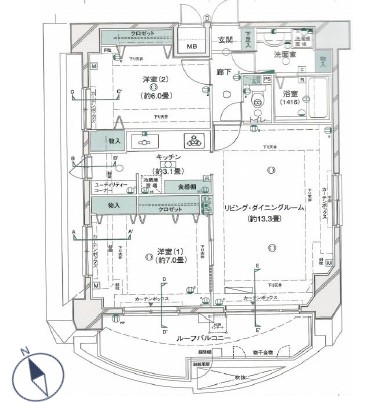 パレソレイユ西新宿-間取り