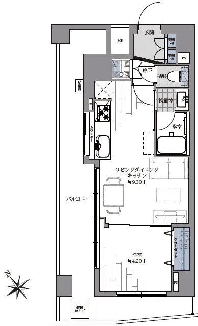 APAガーデンピア代々木-間取り