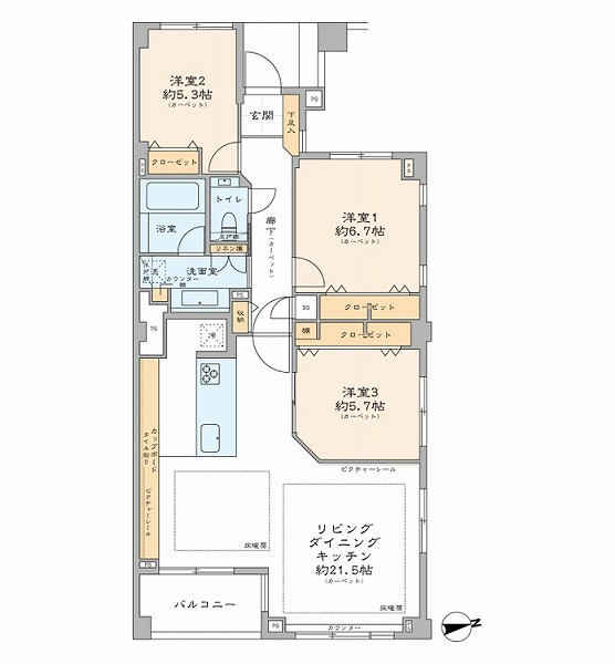 シティコート代々木-間取り