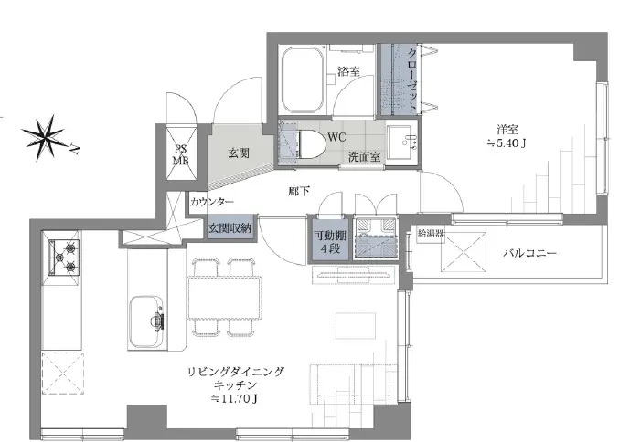 シャンブル富ヶ谷-間取り