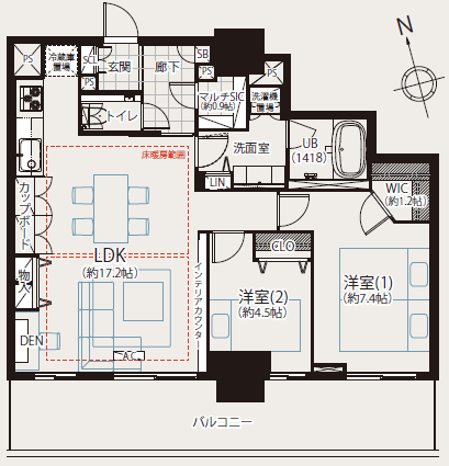 パークタワー西新宿エムズポート-間取り