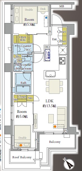 オープンレジデンシア代々木上原-間取り