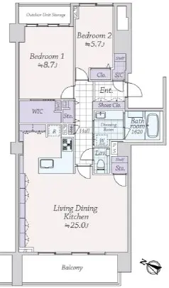 神宮前五丁目ブランシェ-間取り