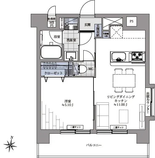 日神パレステージ笹塚第2-間取り