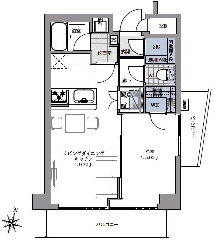 タウンハイツ松原-間取り