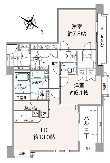 フェアロージュ南平台-間取り