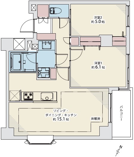 東急ドエルアルス神宮前-間取り