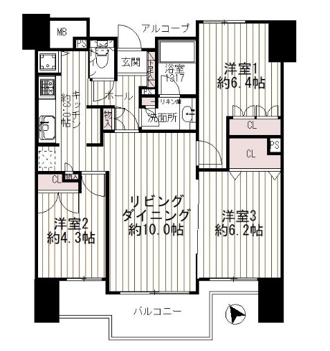 フェアロージュ方南町-間取り
