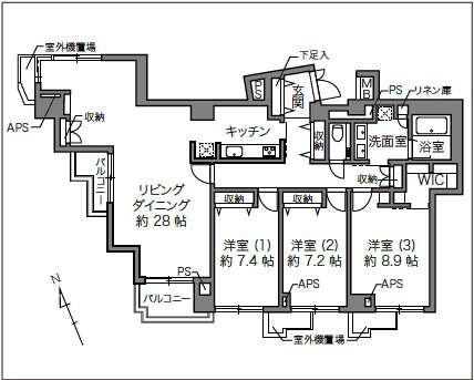 グランヌーブ中野-間取り