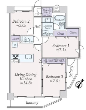 グランドパーク代々木-間取り