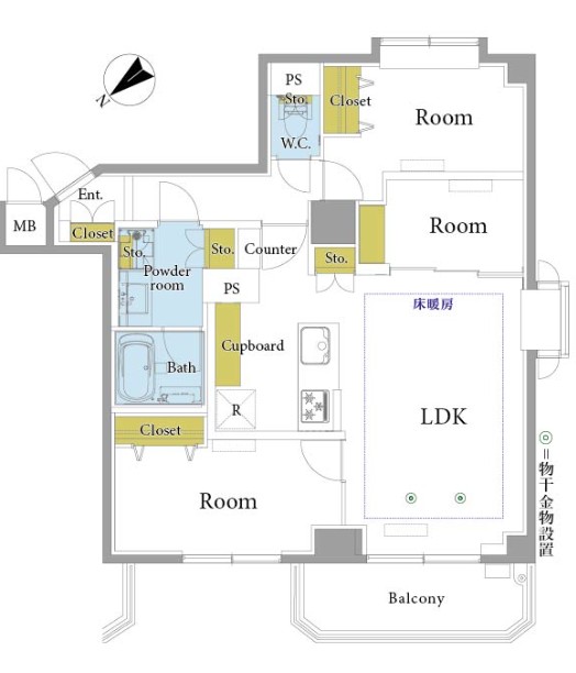 サンフローラハイツ渋谷-間取り