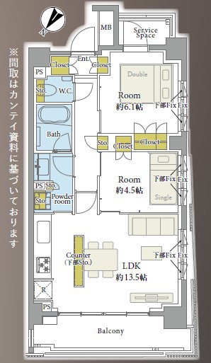 パークリュクス渋谷西原-間取り