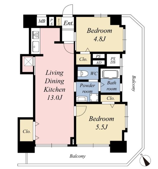 青葉台フラワーマンション-間取り
