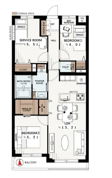 マートルコート中野六丁目-間取り