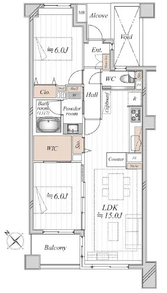 ファミールヒルズ目黒東山-間取り