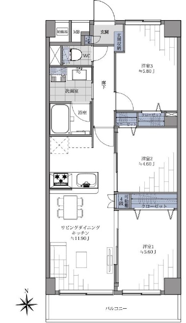 サンメゾン中野-間取り