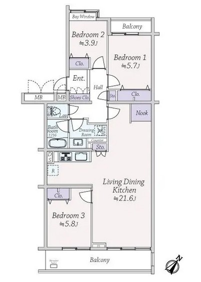 エクセル目黒-間取り