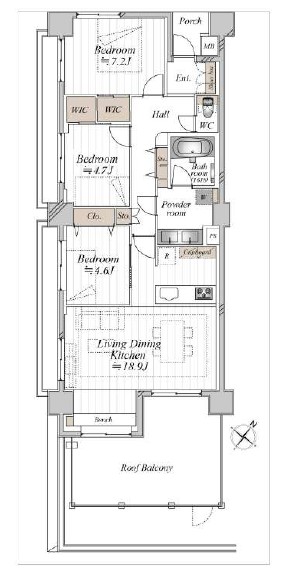 クレッセント目黒青葉台-間取り