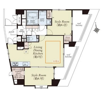 恵比寿ブルーメ-間取り