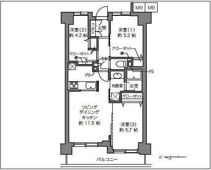 東急ドエルアルス中野南台-間取り