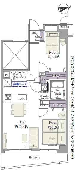 ライオンズステージ渋谷松見坂-間取り