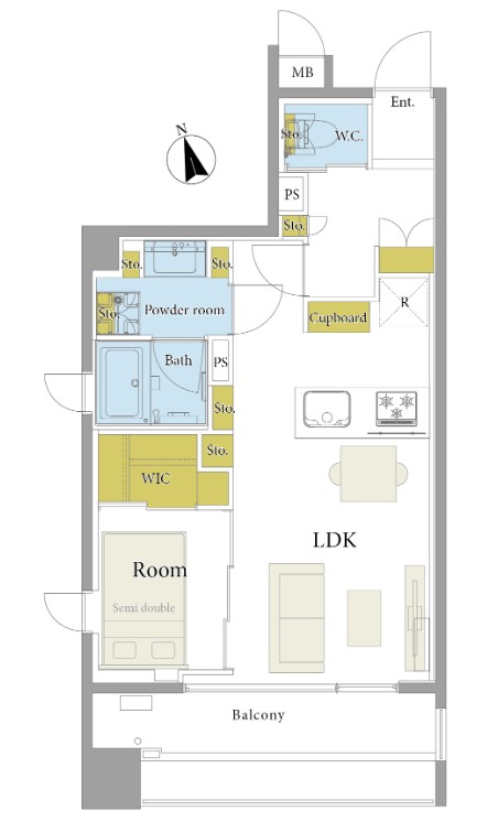 ラヴォーグ南青山-間取り