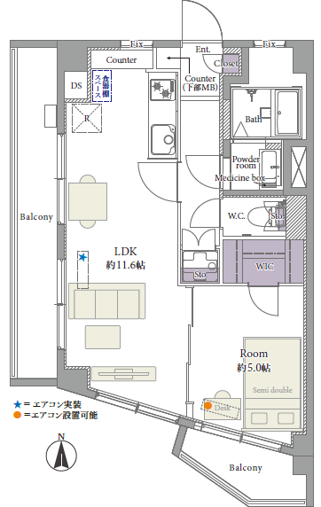 千駄ヶ谷フラワーマンション-間取り