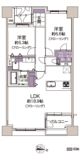 D’グラフォート世田谷芦花公園4階-間取り