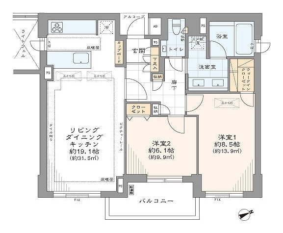 ディアナコート上原-間取り