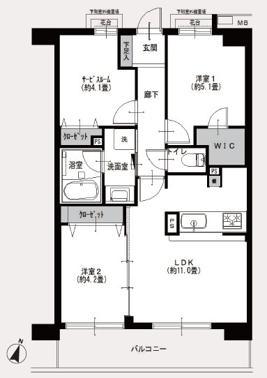 マンションアクロス代々木-間取り