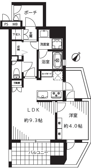 ライオンズシティ恵比寿-間取り