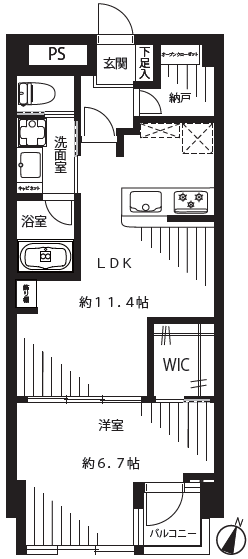 清桜ハイツ-間取り