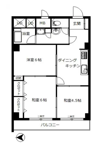 秀和幡ヶ谷レジデンス3階-間取り