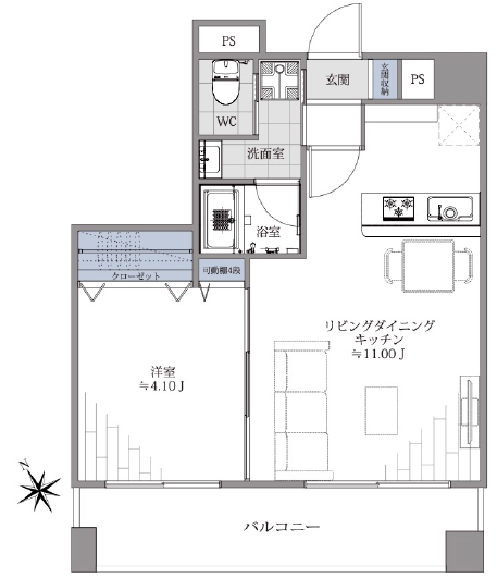 グランステューディオ新中野-間取り