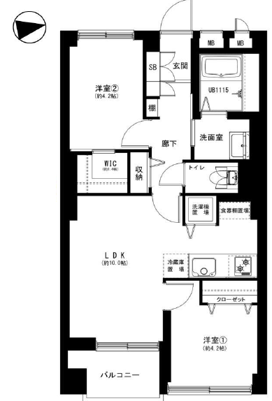 ダイアパレス方南町-間取り