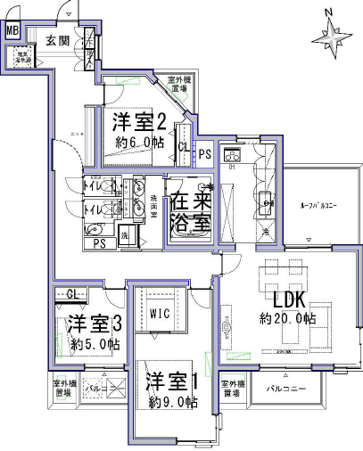 ルネ中目黒ガーデン-間取り