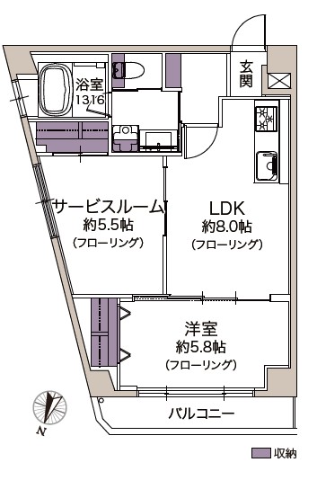 京王幡ヶ谷マンション-間取り