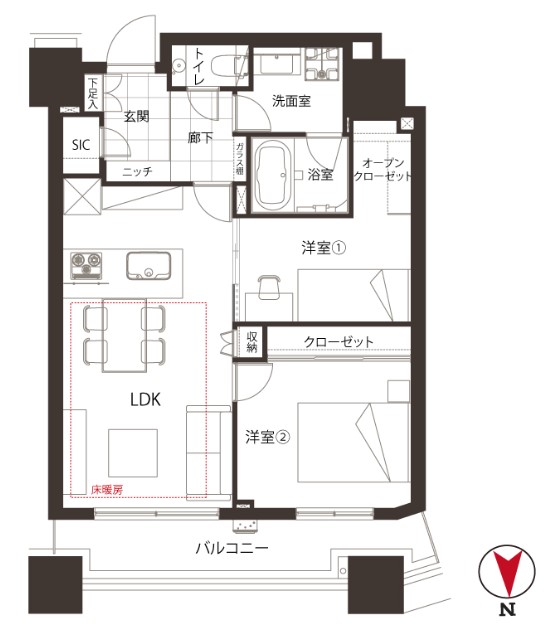 コンシェリア西新宿TOWER'S WEST-間取り