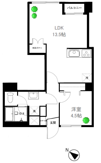 新中野マンション-間取り