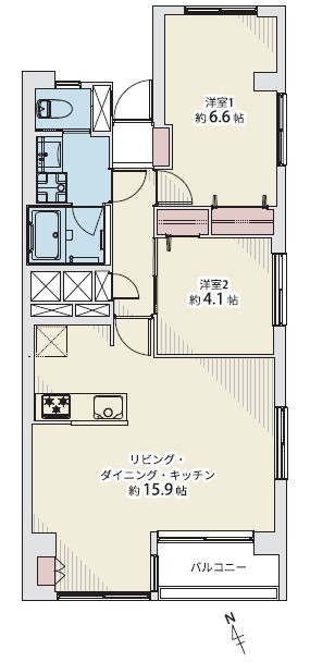代官山エーデルハイム-間取り