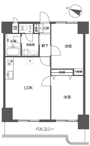 西新宿ダイヤモンドパレス-間取り