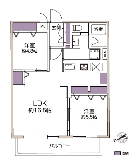 サウスヒルズ448-間取り