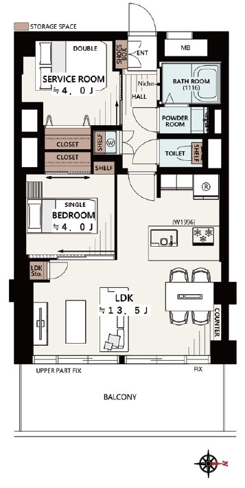 ハイツ千駄ヶ谷-間取り