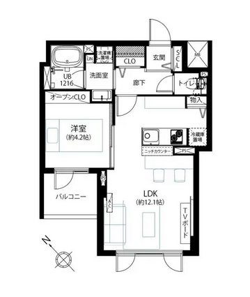 フィールM西新宿209号室-間取り