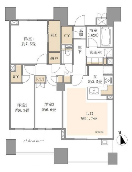 リビオ初台アリアフォート4階-間取り