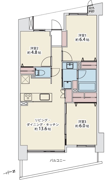中野坂上パークホームズ-間取り