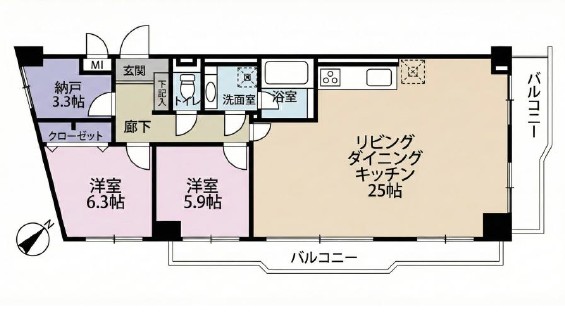 シティホームズ中目黒-間取り