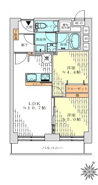 笹塚サンハイツ7階-間取り